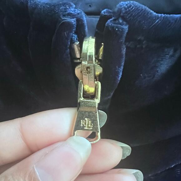 NWT Ralph Lauren Navy Blue Velvet Quilted Reversible Vest Women's Plus Size X1 - Picture 6 of 9